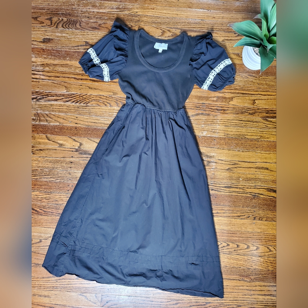 Cleobella Selman Organic Cotton Black Modi Dress Size M - Picture 6 of 13